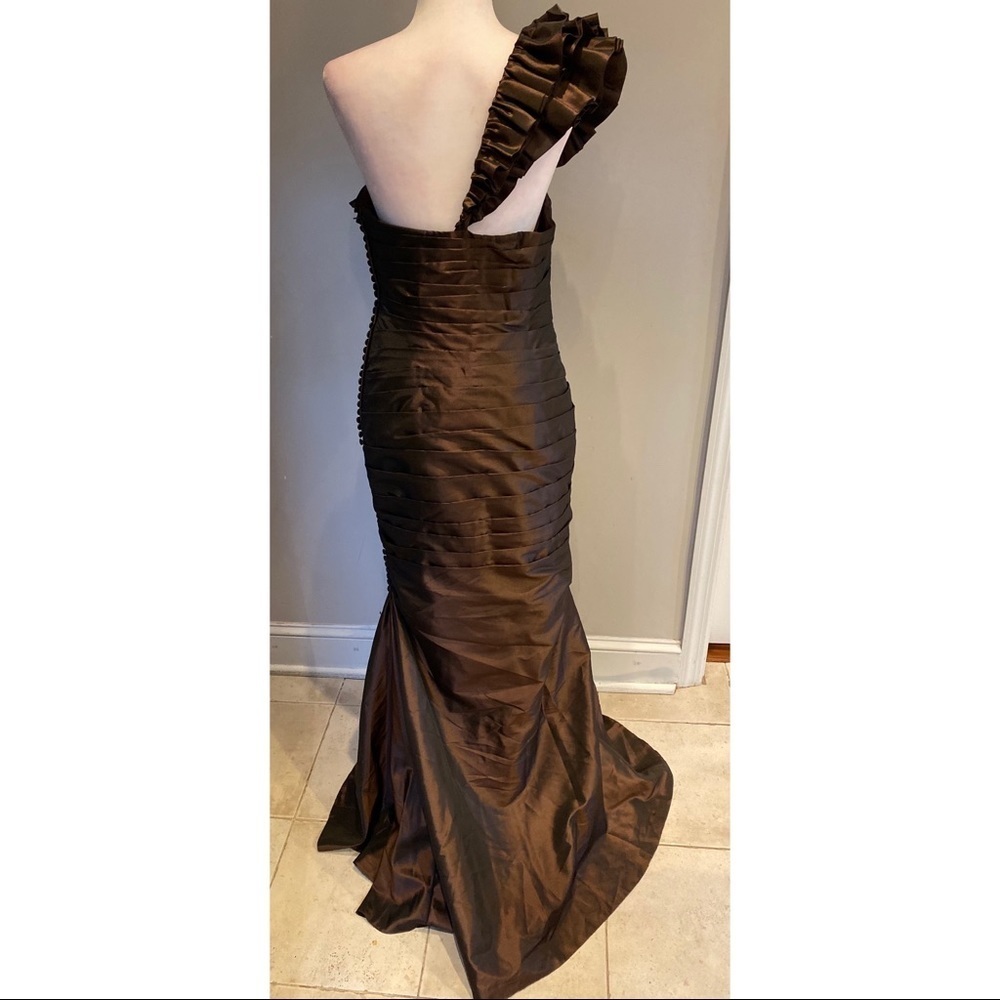 Jovani One Shoulder Taffeta Gown - Picture 3 of 5